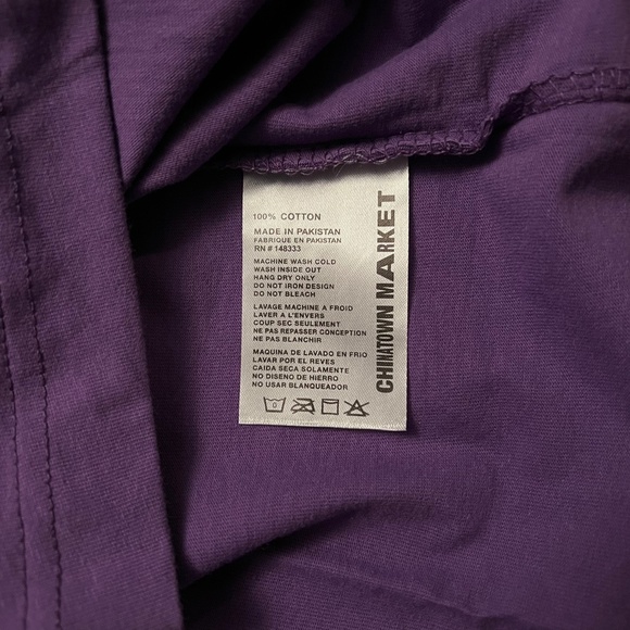 CHINATOWN MARKET "Smack" Purple Puff Print S/S Shirt MEDIUM NWT CTM - Picture 5 of 7